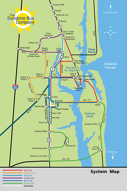 Sunshine Bus Map